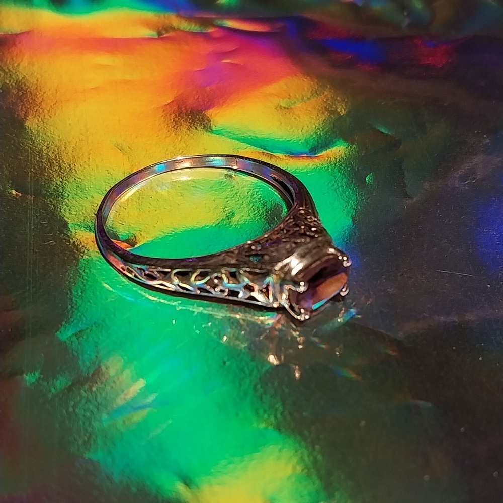 925 Amythest Ring